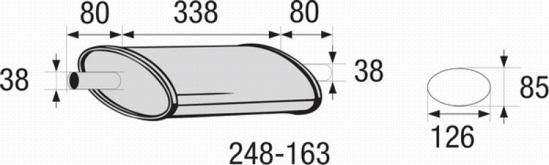 BOSAL Mittelschalldämpfer, Universal