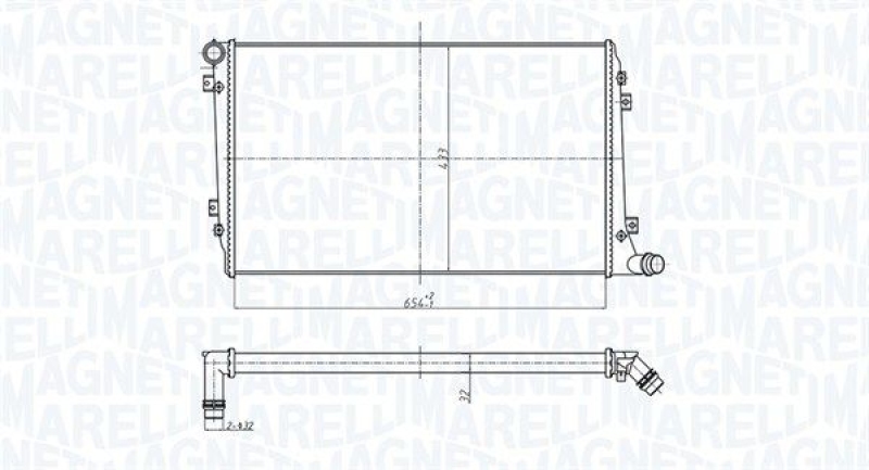 MAGNETI MARELLI Kühler, Motorkühlung