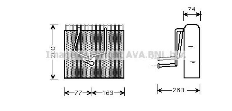 AVA QUALITY COOLING Evaporator, air conditioning
