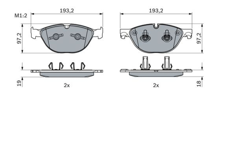 BOSCH Bremsbelagsatz, Scheibenbremse