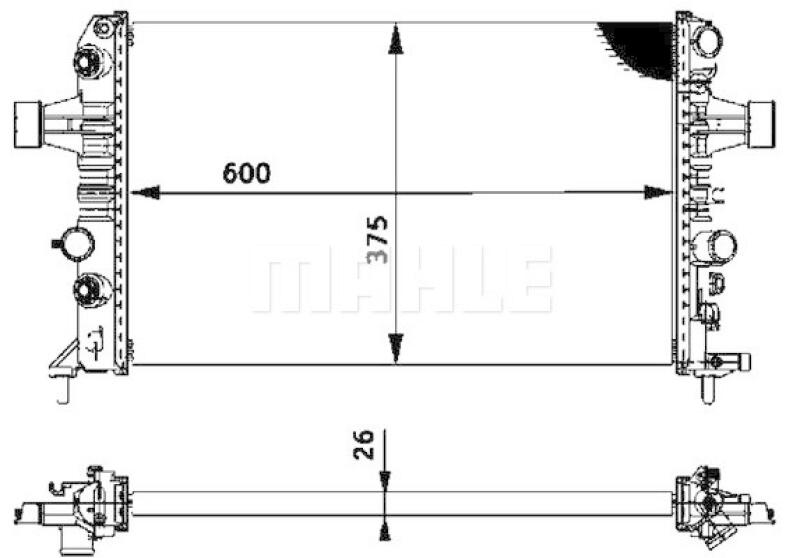 MAHLE Radiator, engine cooling BEHR *** PREMIUM LINE ***