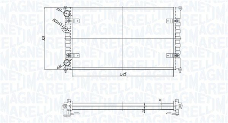 MAGNETI MARELLI Kühler, Motorkühlung