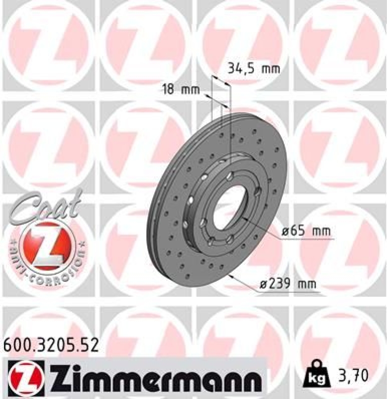 Zimmermann Sport Bremsscheiben + Zimmermann Bremsbeläge