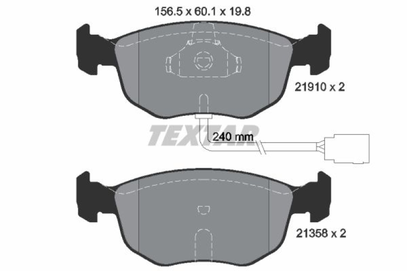 TEXTAR Brake Pad Set, disc brake