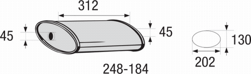 BOSAL Mittelschalldämpfer, Universal