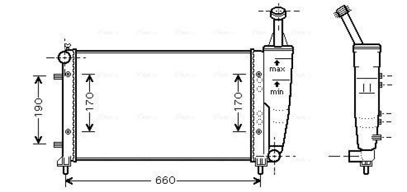 AVA QUALITY COOLING Radiator, engine cooling