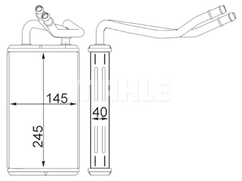 MAHLE Heat Exchanger, interior heating BEHR