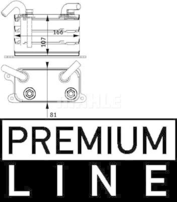 MAHLE Oil Cooler, engine oil BEHR *** PREMIUM LINE ***