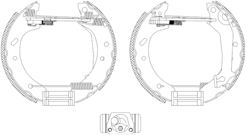 HELLA Bremsbackensatz Shoe Kit Pro