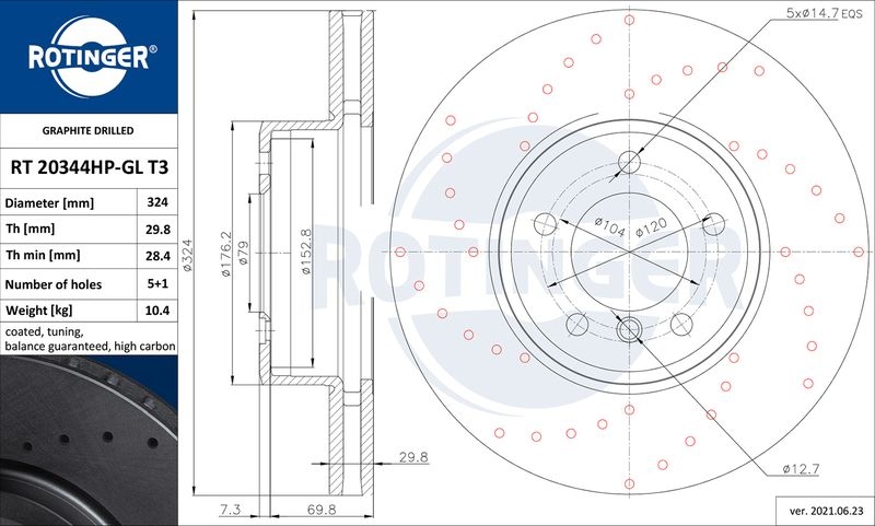 2x ROTINGER Bremsscheibe