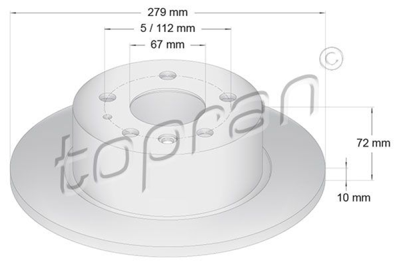 2x TOPRAN Bremsscheibe