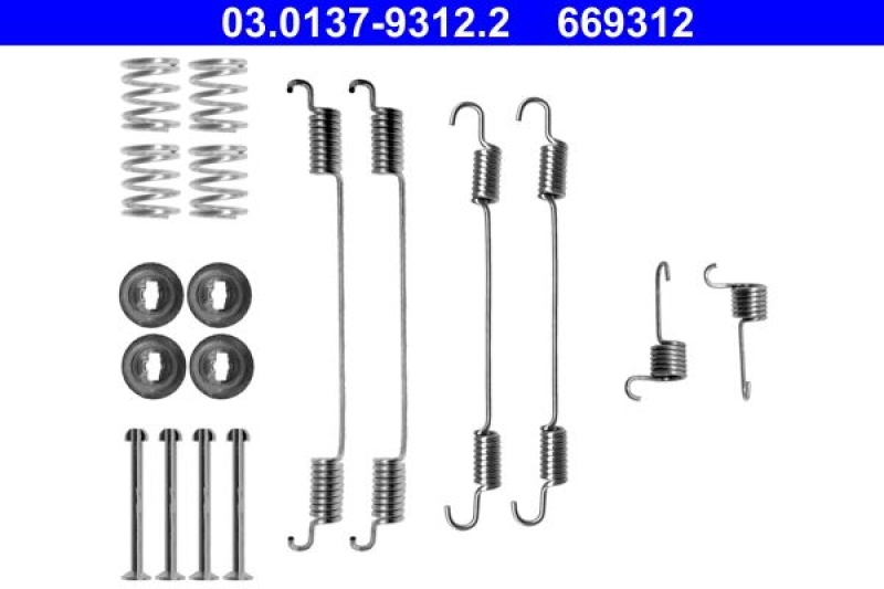 ATE Accessory Kit, brake shoes