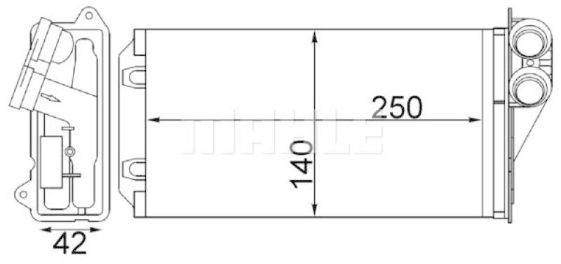 MAHLE Heat Exchanger, interior heating