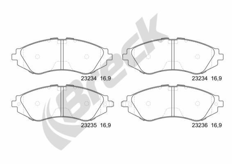 BRECK Brake Pad Set, disc brake