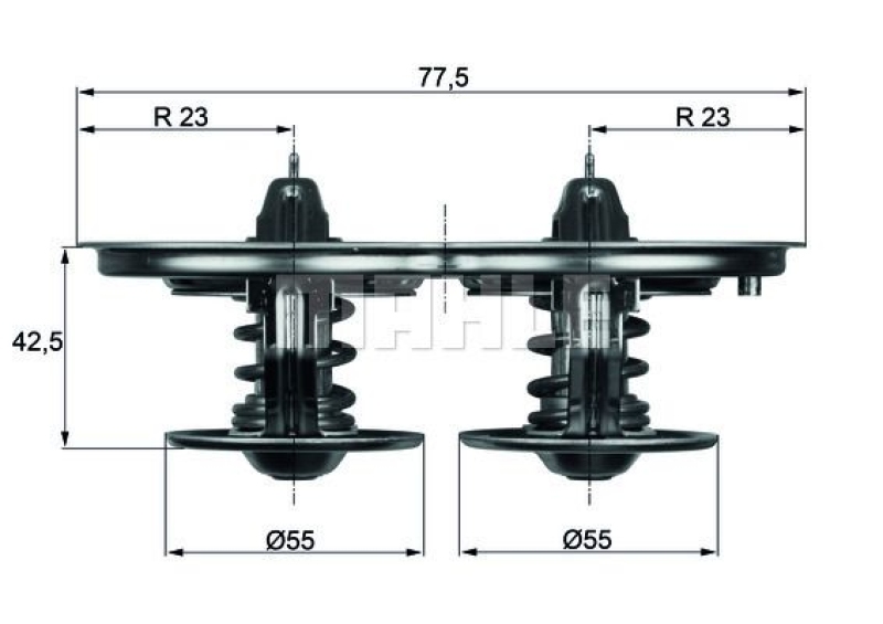 MAHLE Thermostat, coolant BEHR