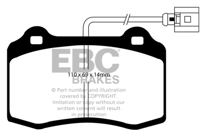 EBC Brakes Bremsbelagsatz, Scheibenbremse