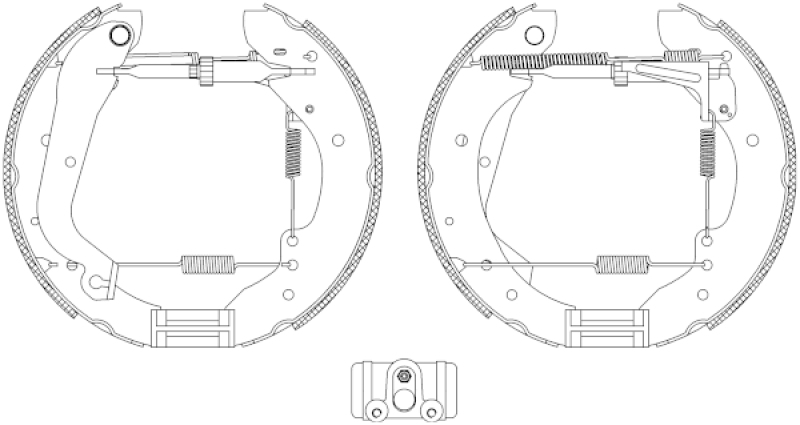 HELLA Bremsbackensatz Shoe Kit Pro