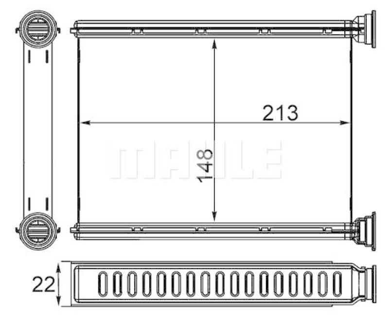 MAHLE Heat Exchanger, interior heating BEHR