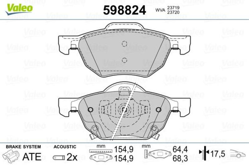 VALEO Brake Pad Set, disc brake