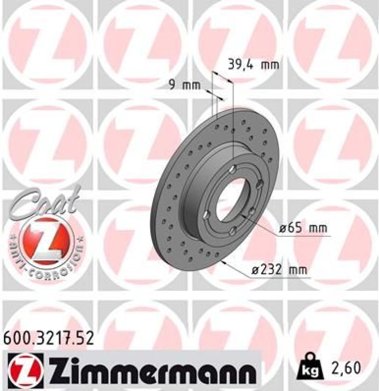 ZIMMERMANN Sport Bremsscheiben + Zimmermann Beläge