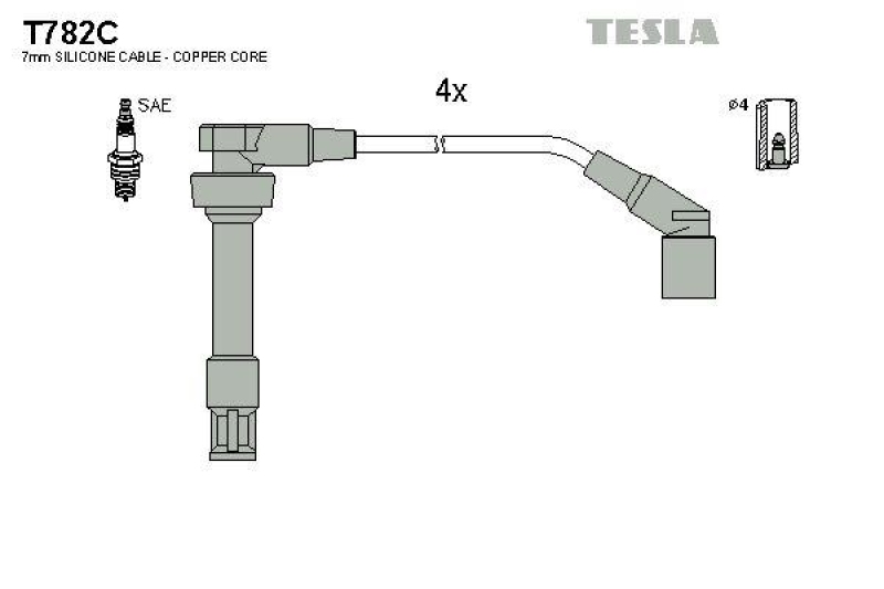 TESLA Zündleitungssatz