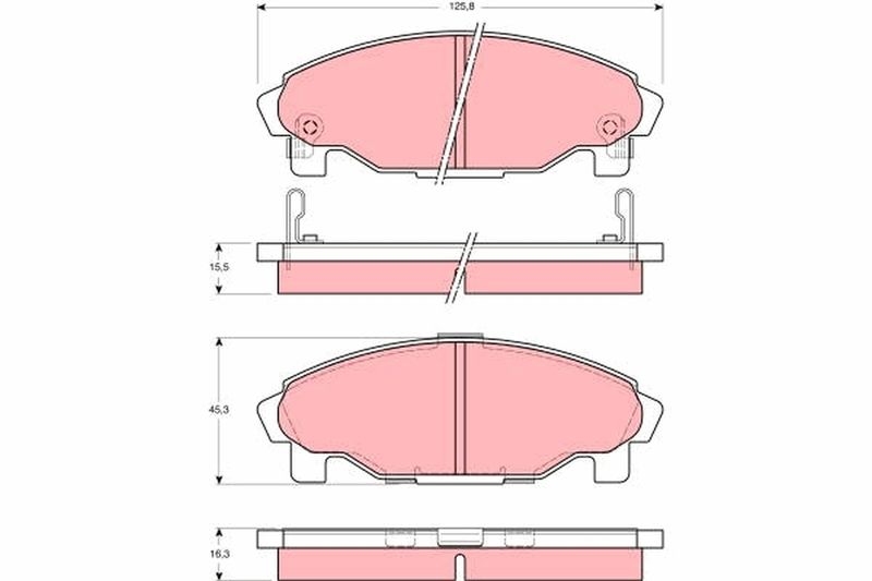 TRW Brake Pad Set, disc brake