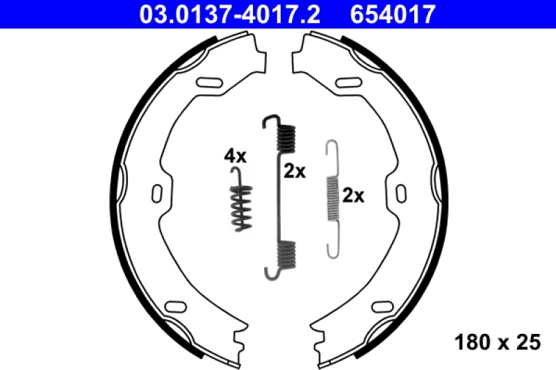 ATE Brake Shoe Set, parking brake