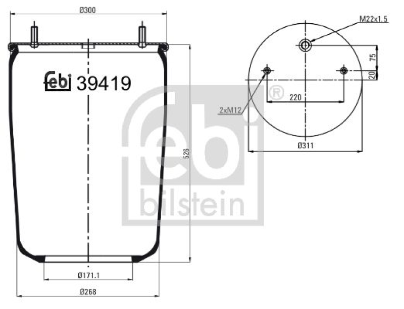 FEBI BILSTEIN Bellow, air suspension