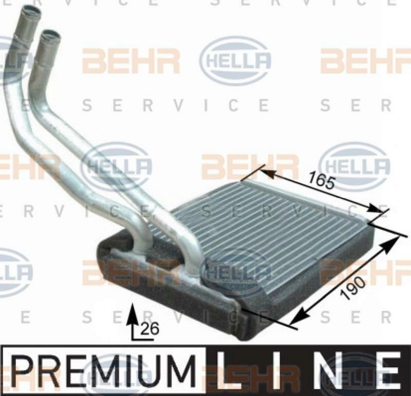 HELLA Heat Exchanger, interior heating BEHR HELLA SERVICE *** PREMIUM LINE ***