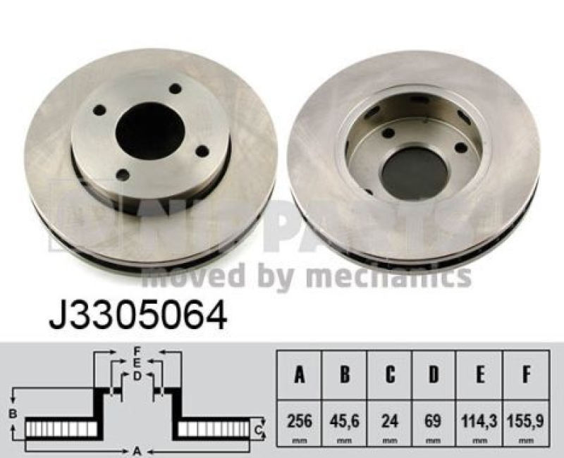 NIPPARTS Brake Disc