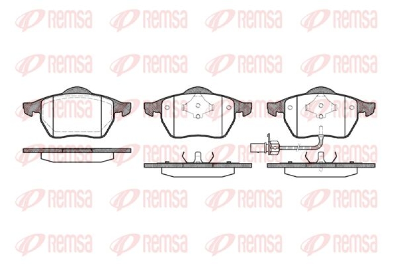 REMSA Brake Pad Set, disc brake