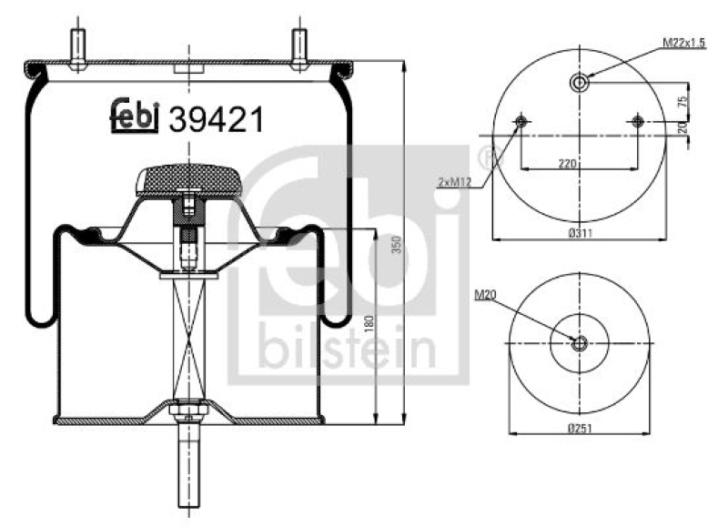 FEBI BILSTEIN Bellow, air suspension