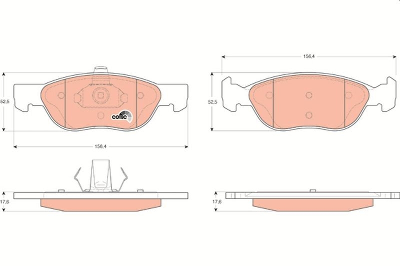 2 TRW Bremsscheiben 257mm + Beläge vorne passend für Fiat Bravo 1 Brava Alfa