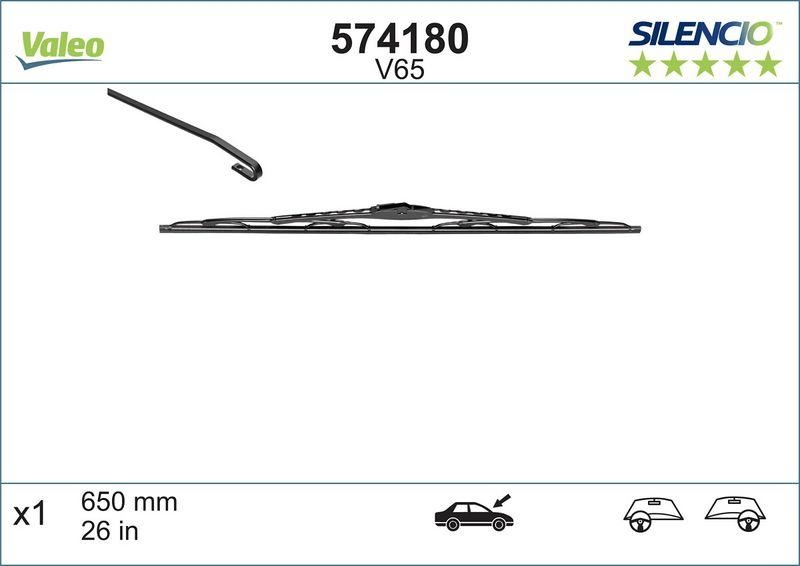 VALEO Wischblatt SILENCIO CONVENTIONAL SINGLE