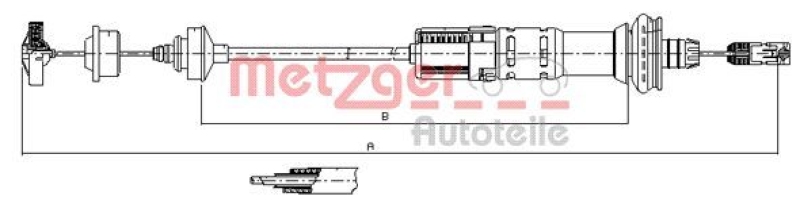 METZGER Cable Pull, clutch control