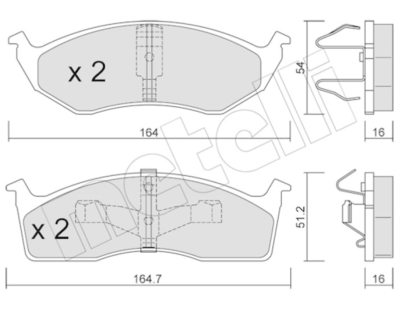 METELLI Brake Pad Set, disc brake