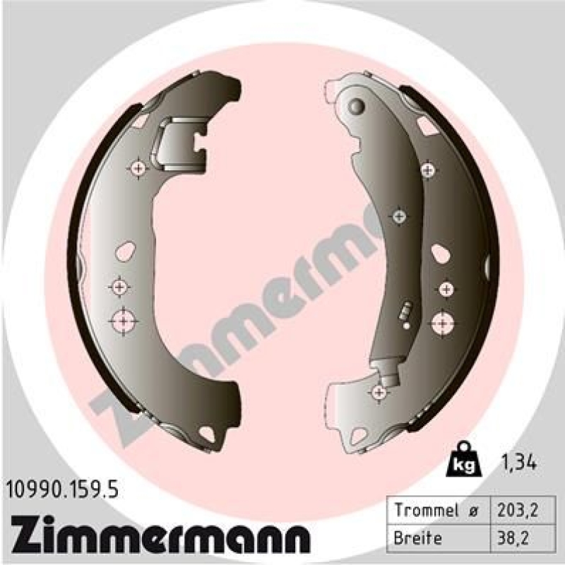 ZIMMERMANN Brake Shoe Set