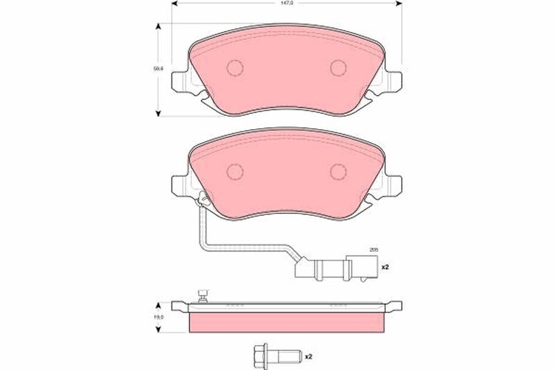 TRW Brake Pad Set, disc brake