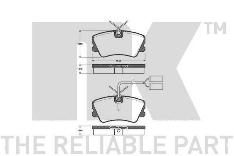 NK Brake Pad Set, disc brake