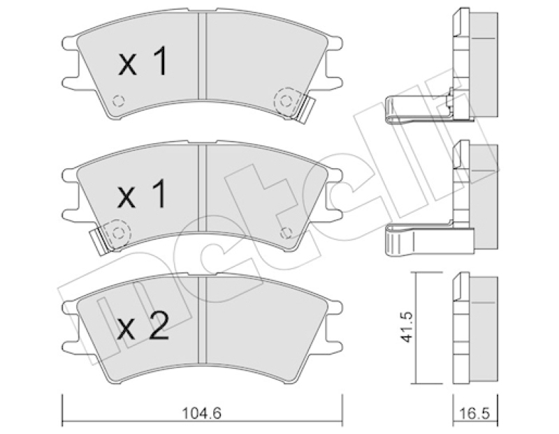 METELLI Brake Pad Set, disc brake