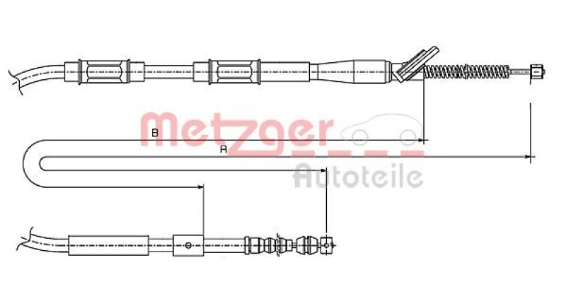 METZGER Cable Pull, parking brake