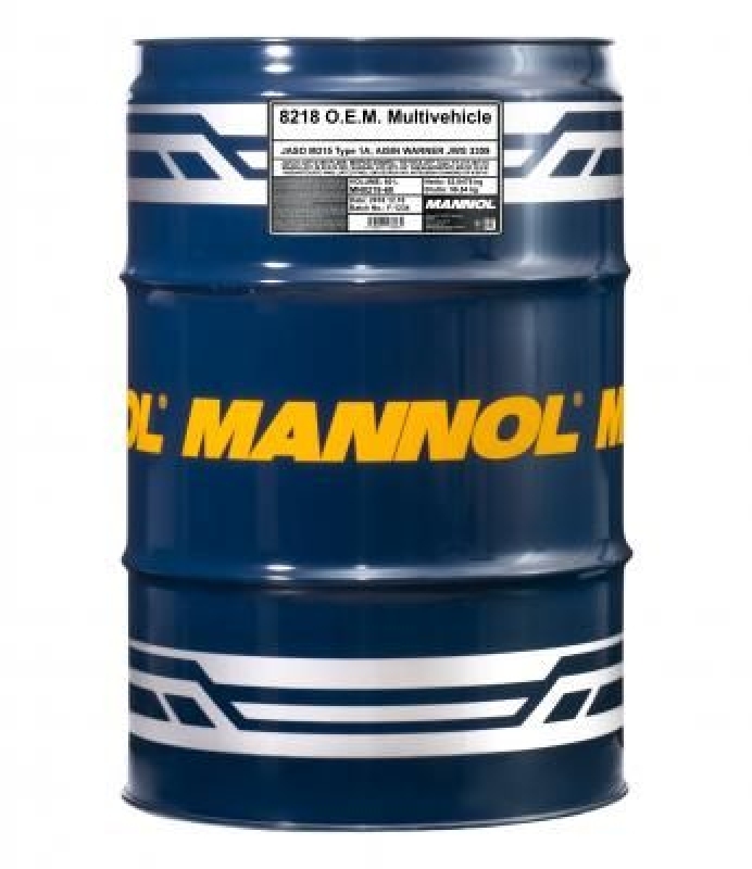 60L Mannol Automatikgetriebe Öl ATF Multivehicle Getriebeöl