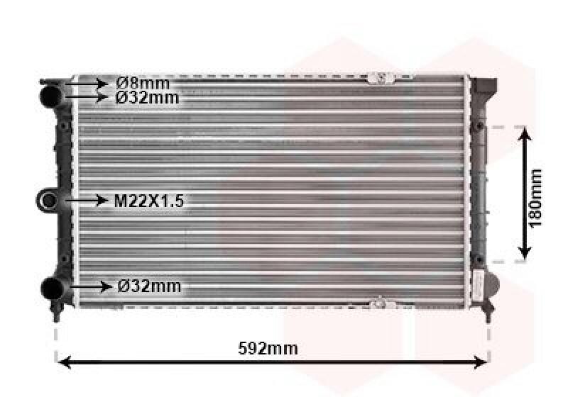 VAN WEZEL Radiator, engine cooling