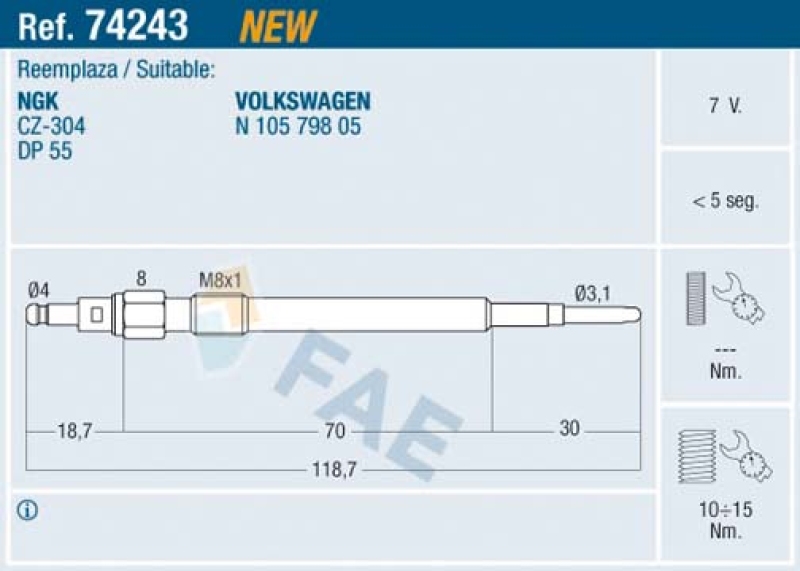 FAE Glow Plug