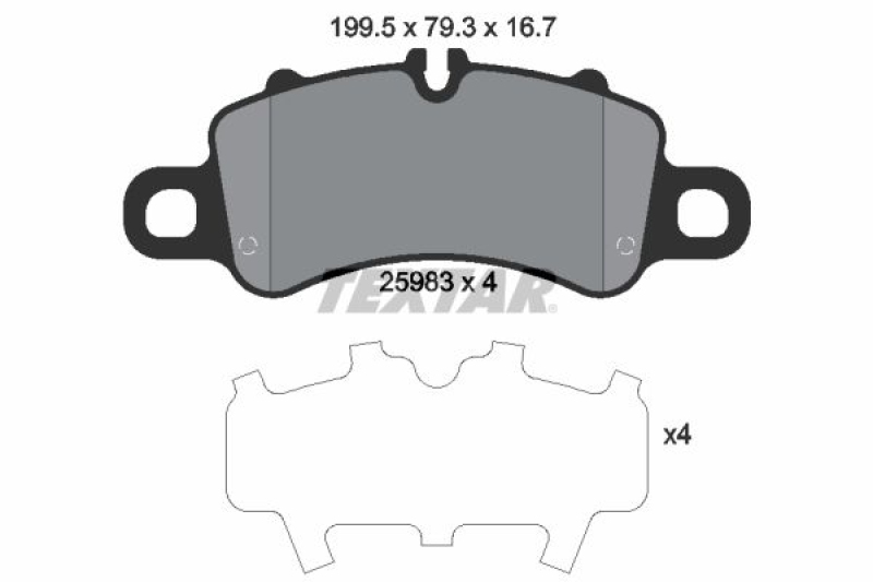 TEXTAR Brake Pad Set, disc brake