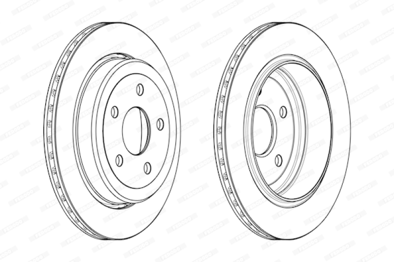 2x FERODO Bremsscheibe PREMIER