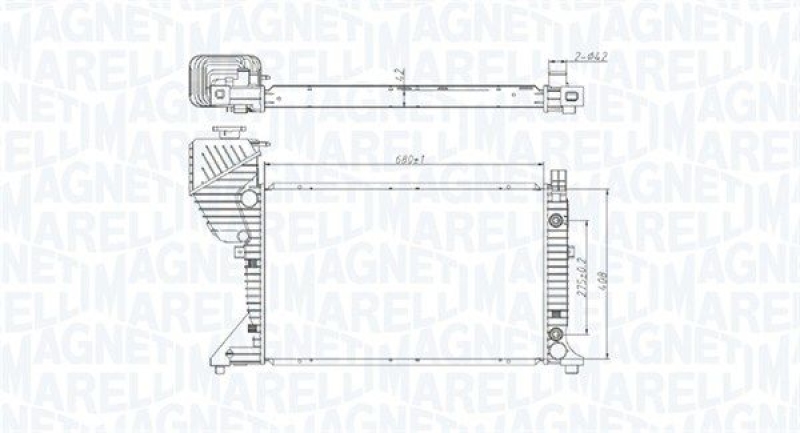 MAGNETI MARELLI Radiator, engine cooling