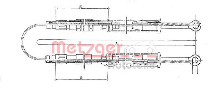 METZGER Seilzug, Feststellbremse COFLE