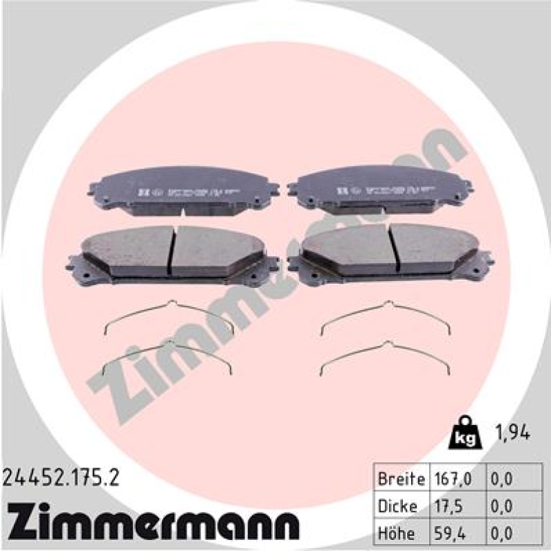 Zimmermann Bremsscheiben + Zimmermann Bremsbeläge