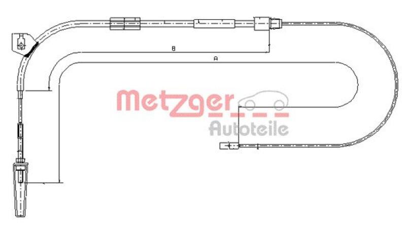 METZGER Cable, parking brake COFLE